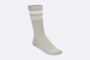 Birkenstock Cotton Crew Stripe Socks Stone Coin / White